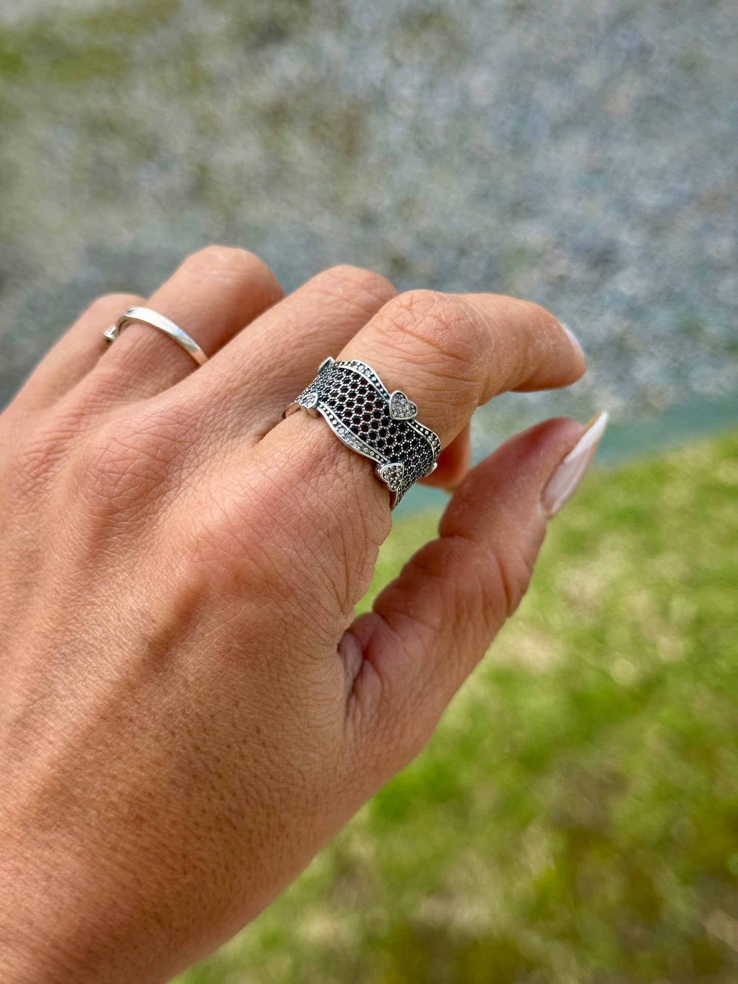 Anillo Pandora original corazones