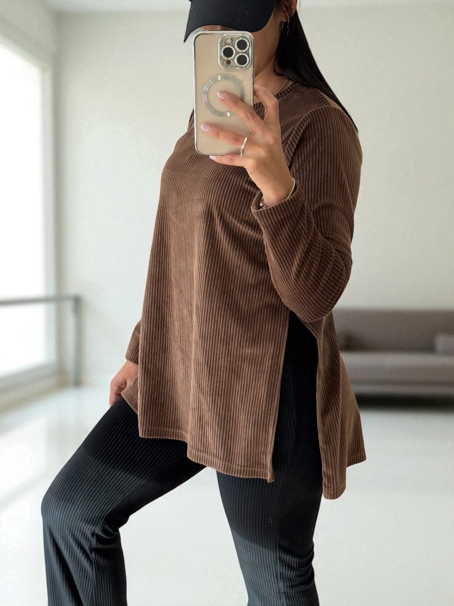 Conjunto buzo recto pantalón Oxford