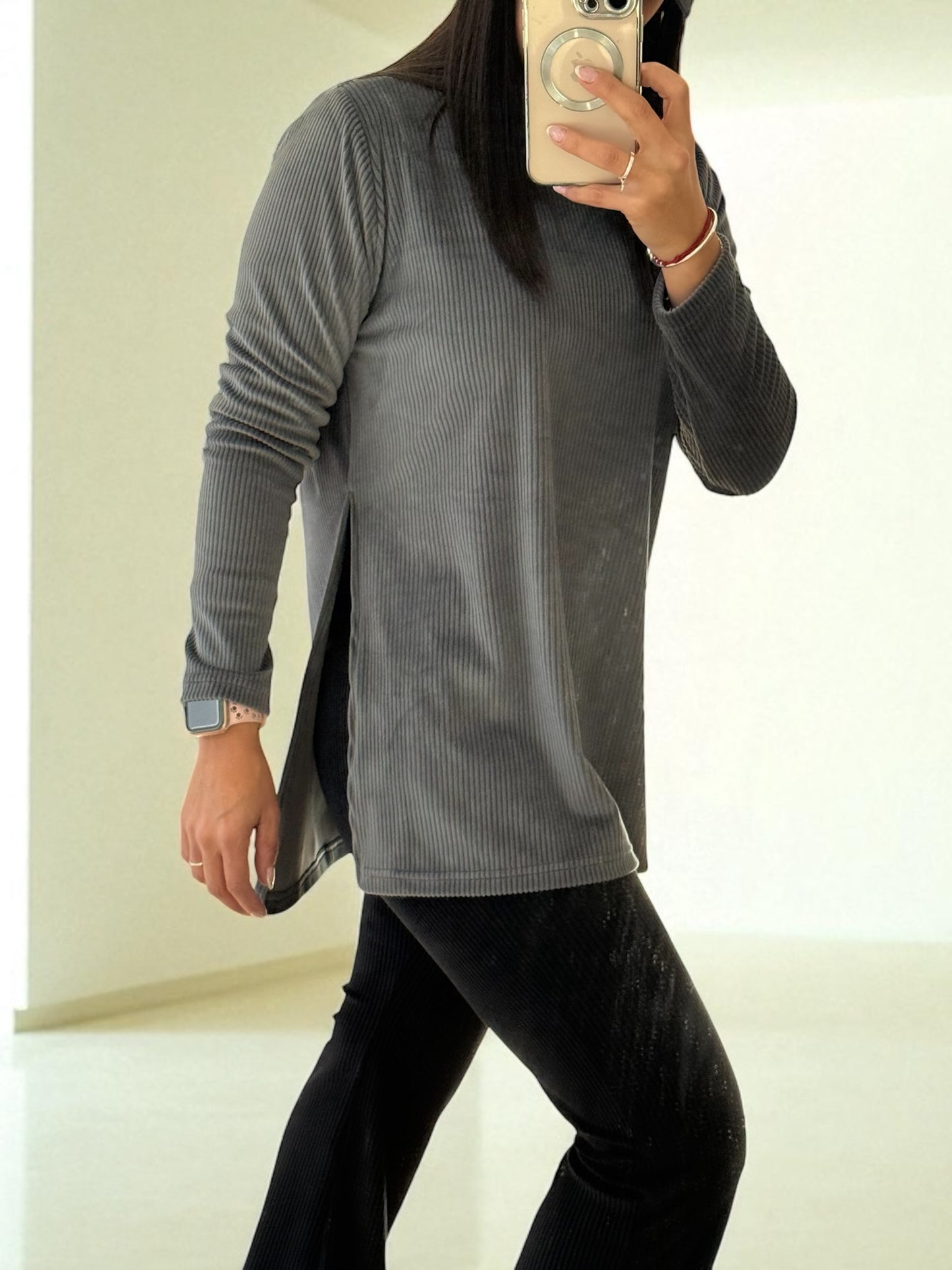 Conjunto buzo recto pantalón Oxford